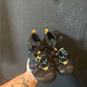 Keen Kids Black and Blue Outdoor Sandals